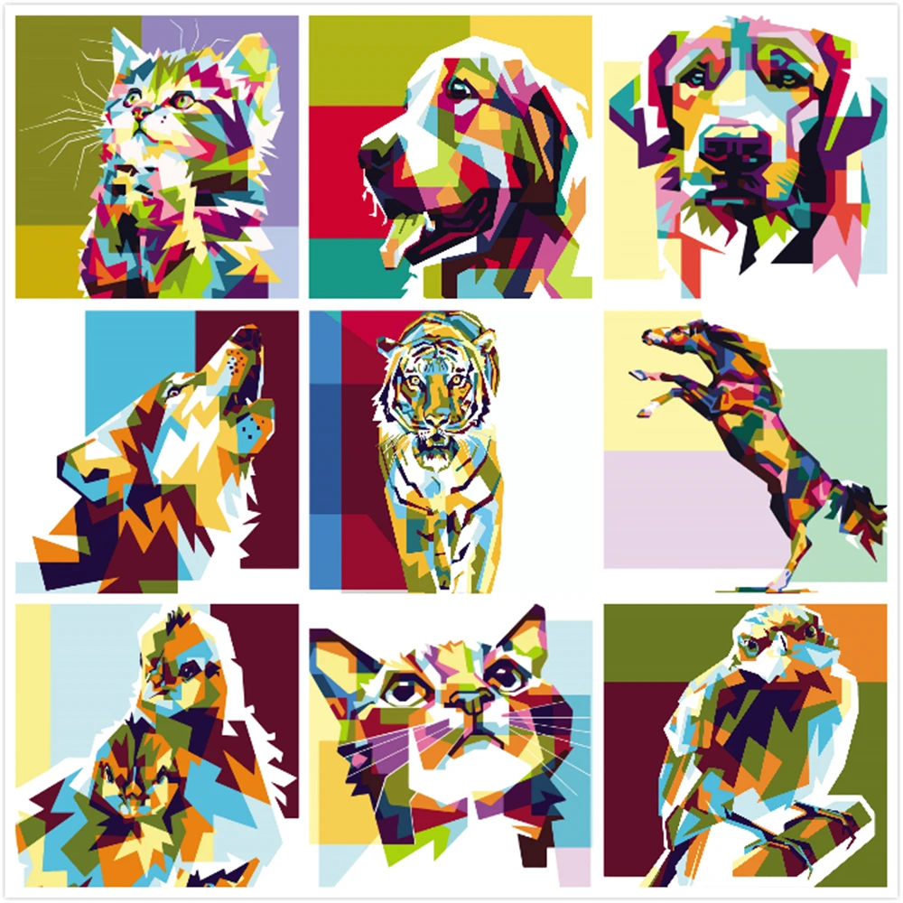 Dazzling Animals Painting By Numbers For Adults Kits Hand Painted Decor Drawing Canvas DIY Oil Coloring Paint Picture By Numbers 
Dazzling Animals Painting By Numbers For Adults Kits Hand Painted Decor Drawing Canvas DIY Oil Coloring Paint Picture By Numbers