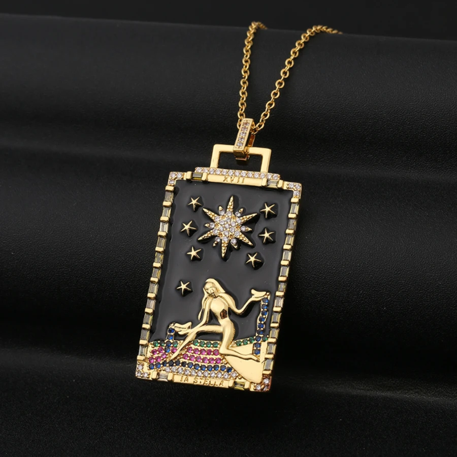 Andshiny Hip Hop Style Gold Necklace For Men Zircon Pendant Rectangle Rainbow Tarot Moon Personality Cold Wind Torque Jewelry
Andshiny Hip Hop Style Gold Necklace For Men Zircon Pendant Rectangle Rainbow Tarot Moon Personality Cold Wind Torque Jewelry