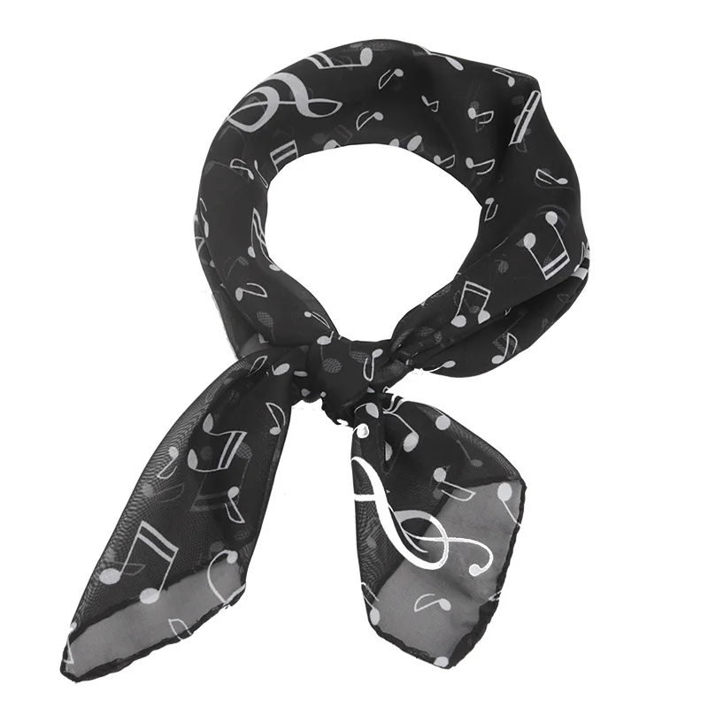 Ladies Scarf Silk Scarf Fashion Small Square Scarf Female Musical Note Chiffon Square Scarf Thin Decorative Scarf
Ladies Scarf Silk Scarf Fashion Small Square Scarf Female Musical Note Chiffon Square Scarf Thin Decorative Scarf