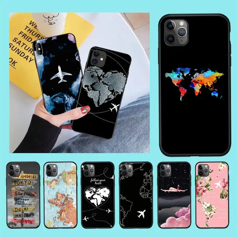 CUTEWANAN World Map Travel Just Go Newly Black Cell Phone Case for iPhone 11 pro XS MAX 8 7 6 6S Plus X 5S SE 2020 XR case
CUTEWANAN World Map Travel Just Go Newly Black Cell Phone Case for iPhone 11 pro XS MAX 8 7 6 6S Plus X 5S SE 2020 XR case