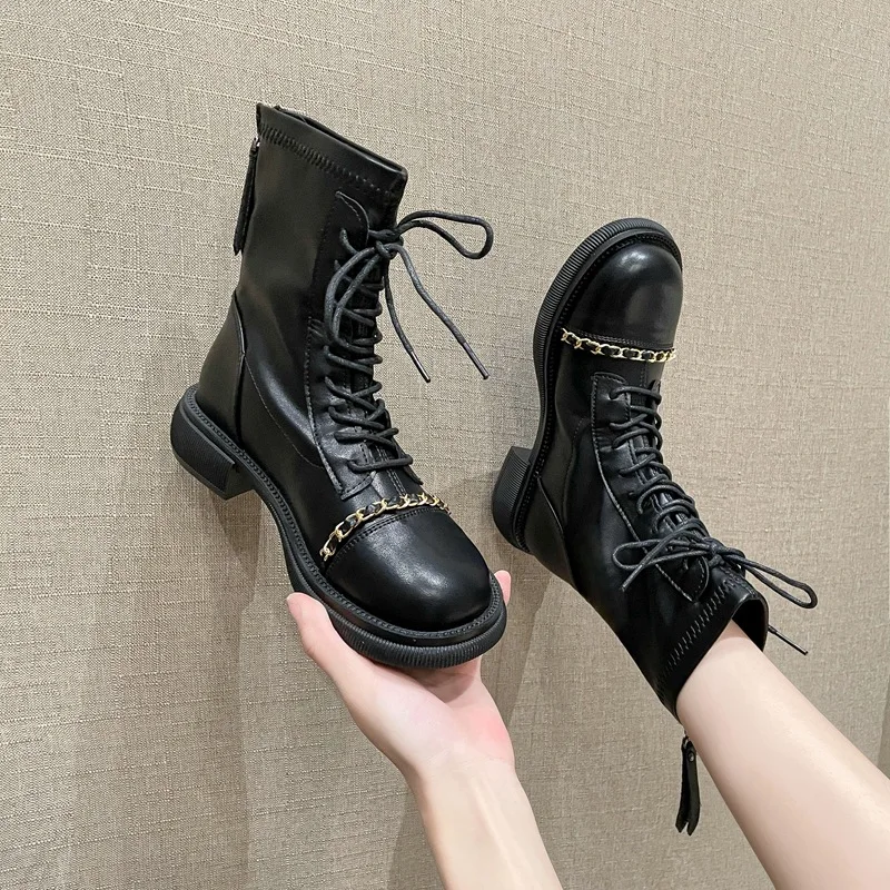 Martin boots new joker thick with black knight in the fall and winter of female boots low short boots boots
Martin boots new joker thick with black knight in the fall and winter of female boots low short boots boots