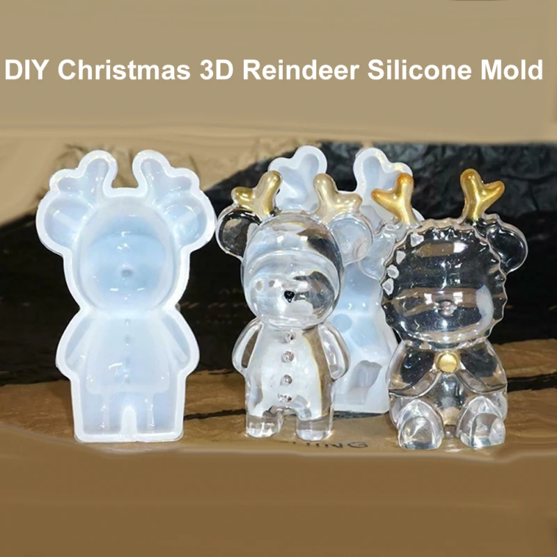 Silicone Mold Epoxy Resin Reindeer 3D Animal Ornament Making Mold Handmade DIY Decor Forms for Candles Christmas Home Decoration
Silicone Mold Epoxy Resin Reindeer 3D Animal Ornament Making Mold Handmade DIY Decor Forms for Candles Christmas Home Decoration