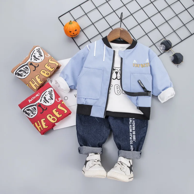 Autumn Children Clothes Baby Boys Jacket Suit T-Shirt Pants 3Pcs/sets Spring Kids Infant Clothing Toddler Sportswear 2-6 years
Autumn Children Clothes Baby Boys Jacket Suit T-Shirt Pants 3Pcs/sets Spring Kids Infant Clothing Toddler Sportswear 2-6 years