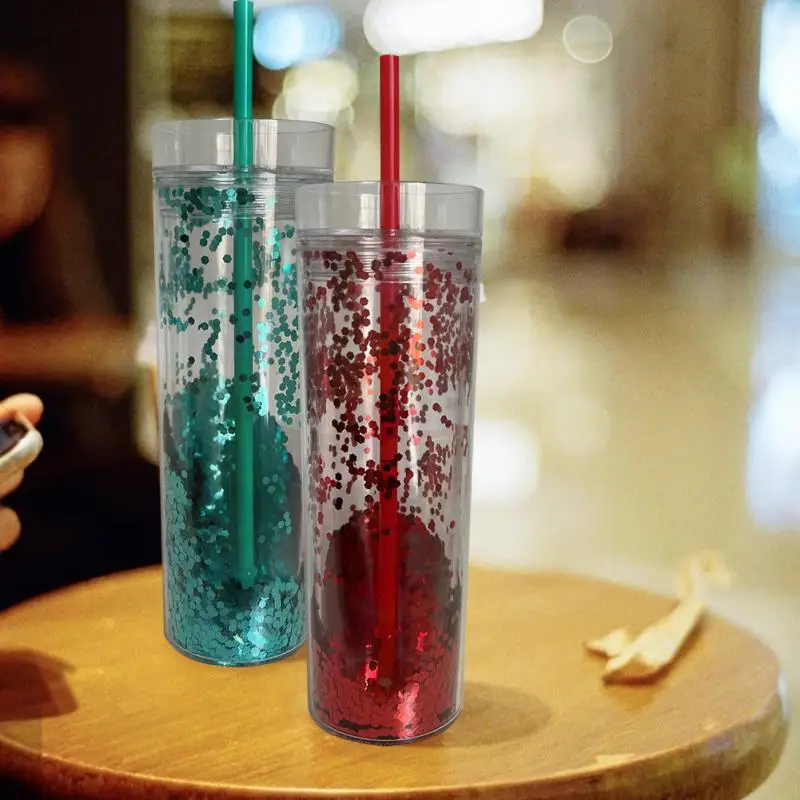 New Double Layer Transparent Plastic Cup Water Cup Drinking Straw Water Cup Drinking Straw Cup 473ml/16oz Home Drinking Utensils
New Double Layer Transparent Plastic Cup Water Cup Drinking Straw Water Cup Drinking Straw Cup 473ml/16oz Home Drinking Utensils