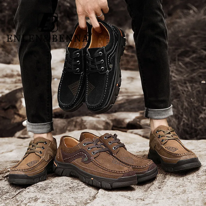 Hot Sale Men Shoes Genuine Leather Hiking Loafers Men Outdoor Lace Up Wear Resisting Shoes for Men Sneakers Waterproof Non Slip
Hot Sale Men Shoes Genuine Leather Hiking Loafers Men Outdoor Lace Up Wear Resisting Shoes for Men Sneakers Waterproof Non Slip