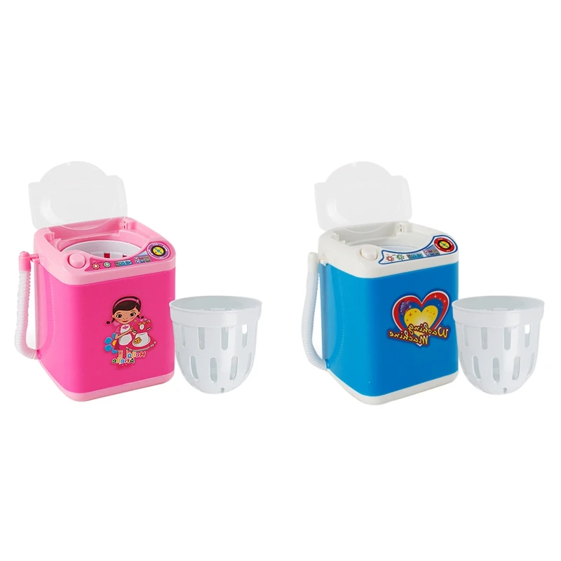 2PCS Washing Machine Kids Washing Machine Toy Beauty Sponge Brushes Makeup Brush Cleaning Electric Washer,Blue & Pink
2PCS Washing Machine Kids Washing Machine Toy Beauty Sponge Brushes Makeup Brush Cleaning Electric Washer,Blue & Pink
