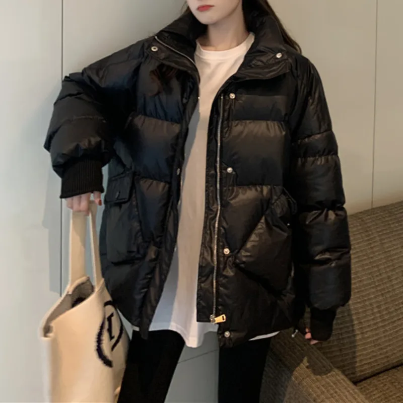 Winter Coat Korean New 2021 Women's Cotton Padded Jacket Design Sense of Minority Small Man Stand Collar Long Sleeve Down Jacket
Winter Coat Korean New 2021 Women's Cotton Padded Jacket Design Sense of Minority Small Man Stand Collar Long Sleeve Down Jacket