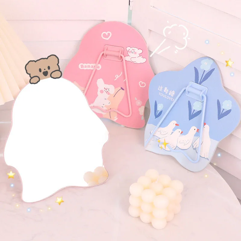 Ins Cartoon Mirror Beauty Folding Makeup Mirror Ladies Kawaii Makeup Vanity Mirror Desktop Adjustable Mirror Cosmetic Mirrors
Ins Cartoon Mirror Beauty Folding Makeup Mirror Ladies Kawaii Makeup Vanity Mirror Desktop Adjustable Mirror Cosmetic Mirrors