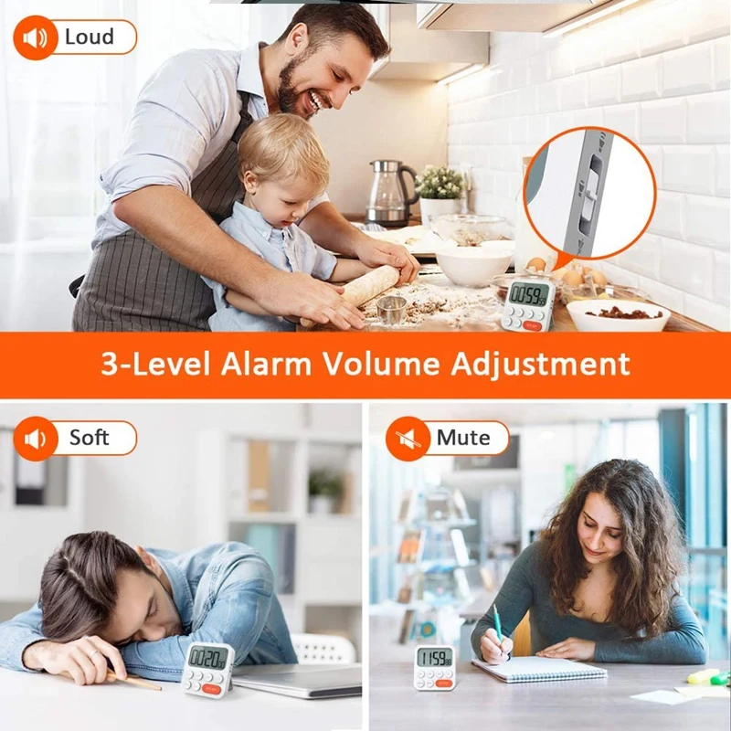 Timer Digital Cooking Timer, netic Count Up & Countdown Timer with LCD Display and Loud Alarm,99 Hour Digital Timer
Timer Digital Cooking Timer, netic Count Up & Countdown Timer with LCD Display and Loud Alarm,99 Hour Digital Timer