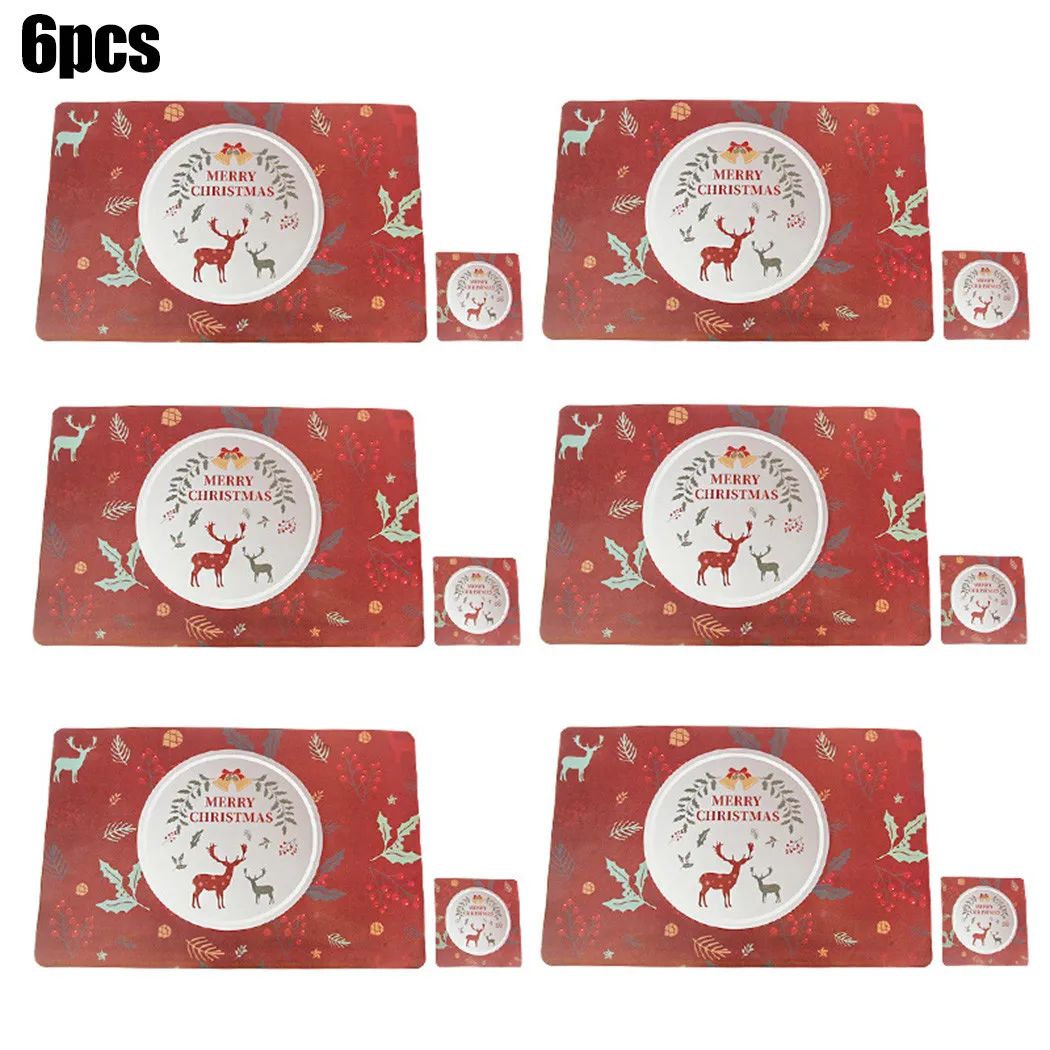 Christmas Place Mats / Coasters Reusable Cup Coasters PVC Table Decor Creative Christmas PVC Printing Placemat Coaster
Christmas Place Mats / Coasters Reusable Cup Coasters PVC Table Decor Creative Christmas PVC Printing Placemat Coaster