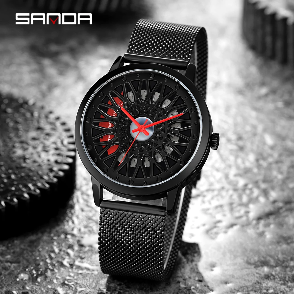 SANDA 2021 Top Brand Luxury Mens Watches Car Wheel Dial Waterproof Stainless Steel Watch Quartz Men Business Sport Wristwatch
SANDA 2021 Top Brand Luxury Mens Watches Car Wheel Dial Waterproof Stainless Steel Watch Quartz Men Business Sport Wristwatch