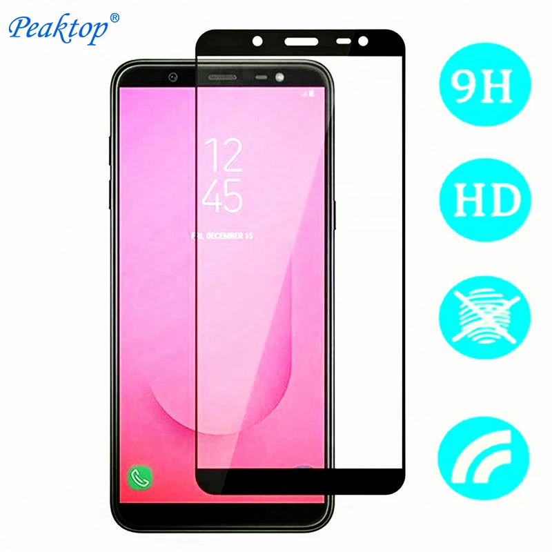Цветное стекло с полным покрытием для Samsung Galaxy J4 Plus защита экрана 9H премиум чехол