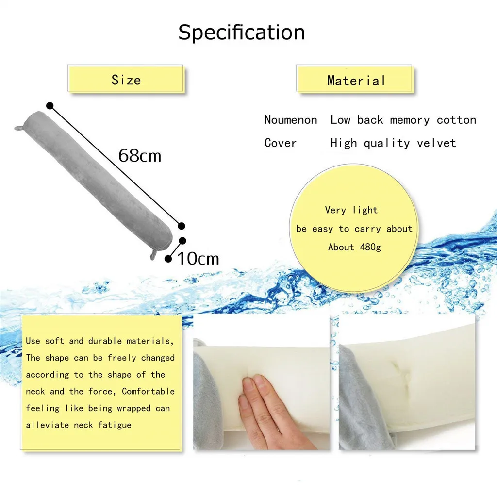 Portable Memory Foam Travel Pillow Neck Support Head Rest Airplane Cushion Folding Slow Rebound Memory Foam Airplane * 
Portable Memory Foam Travel Pillow Neck Support Head Rest Airplane Cushion Folding Slow Rebound Memory Foam Airplane *