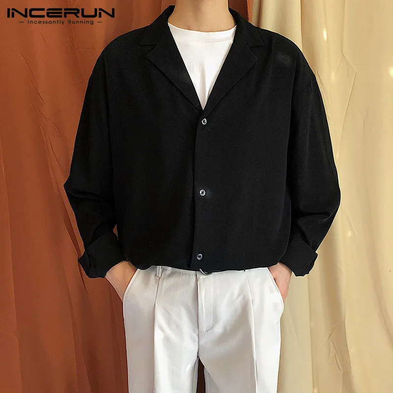 Men Solid Color Shirts INCERUN Casual Long Sleeve Lapel Neck Camisa Male Kroean Style Buttons Chemise Elegants Loose Blusas 5XL
Men Solid Color Shirts INCERUN Casual Long Sleeve Lapel Neck Camisa Male Kroean Style Buttons Chemise Elegants Loose Blusas 5XL