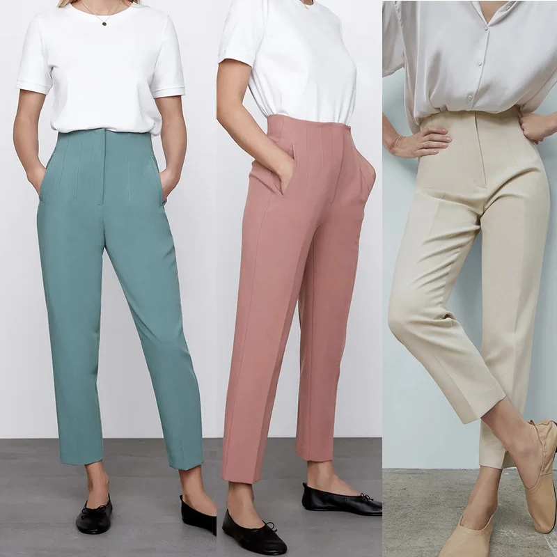 Za Pants 2021 spring new casual chic women pantss fashion high-waist pantss commuter office street women pants
Za Pants 2021 spring new casual chic women pantss fashion high-waist pantss commuter office street women pants