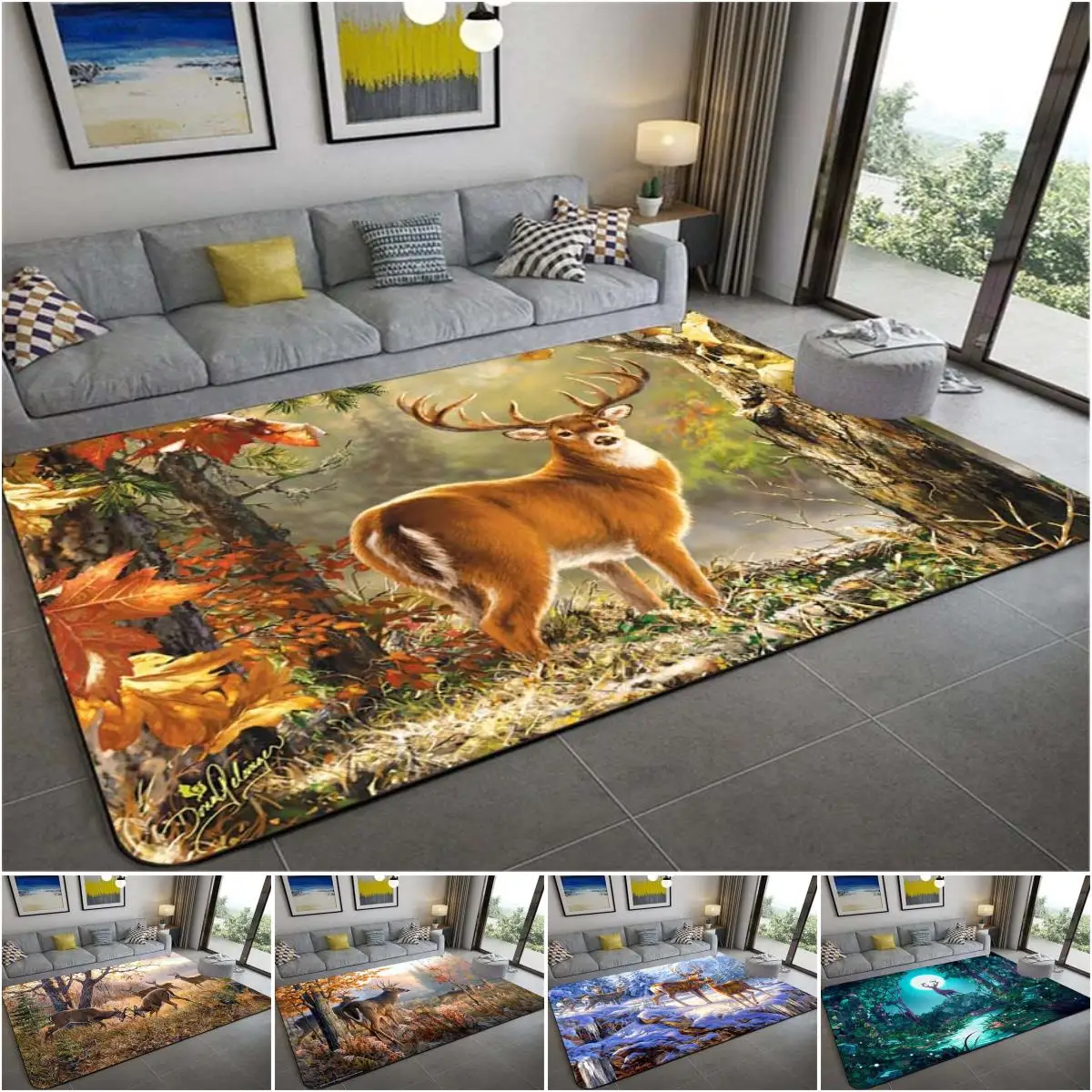 Нескользящие коврики с изображением лесных животных и оленей, большие коврики, коврики для гостиной, удобный мягкий коврик для пола, коврик...
Нескользящие коврики с изображением лесных животных и оленей, большие коврики, коврики для гостиной, удобный мягкий коврик для пола, коврик...