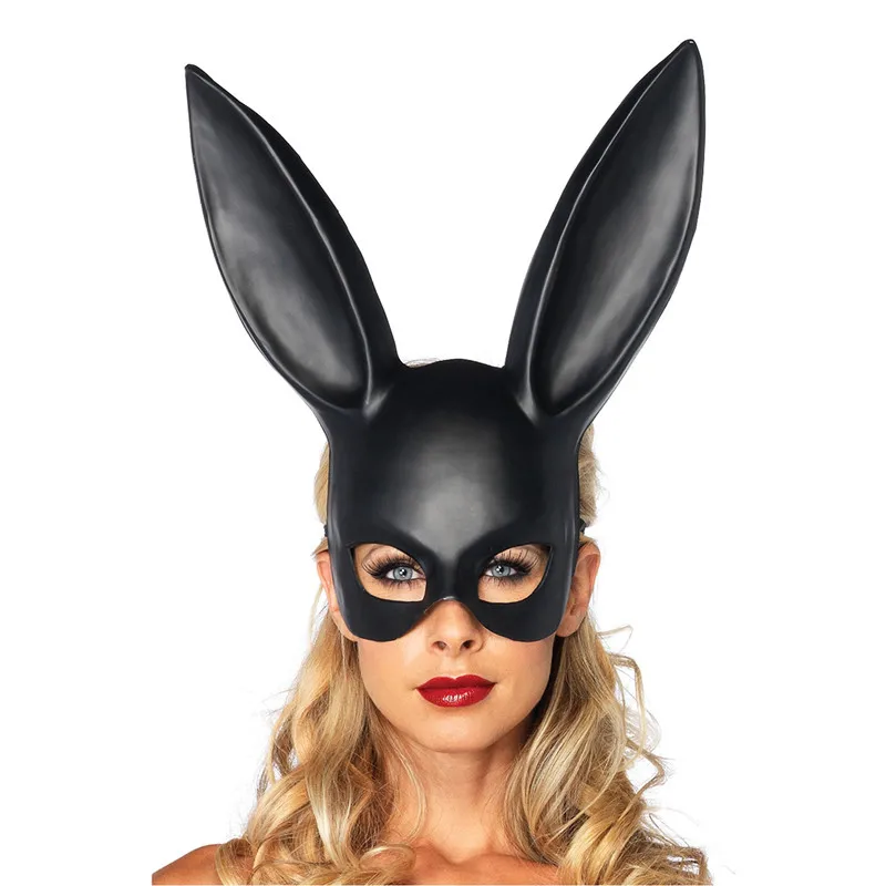 Фото Женская сексуальная маска с кроличьими ушками для вечеринок и маскарадов