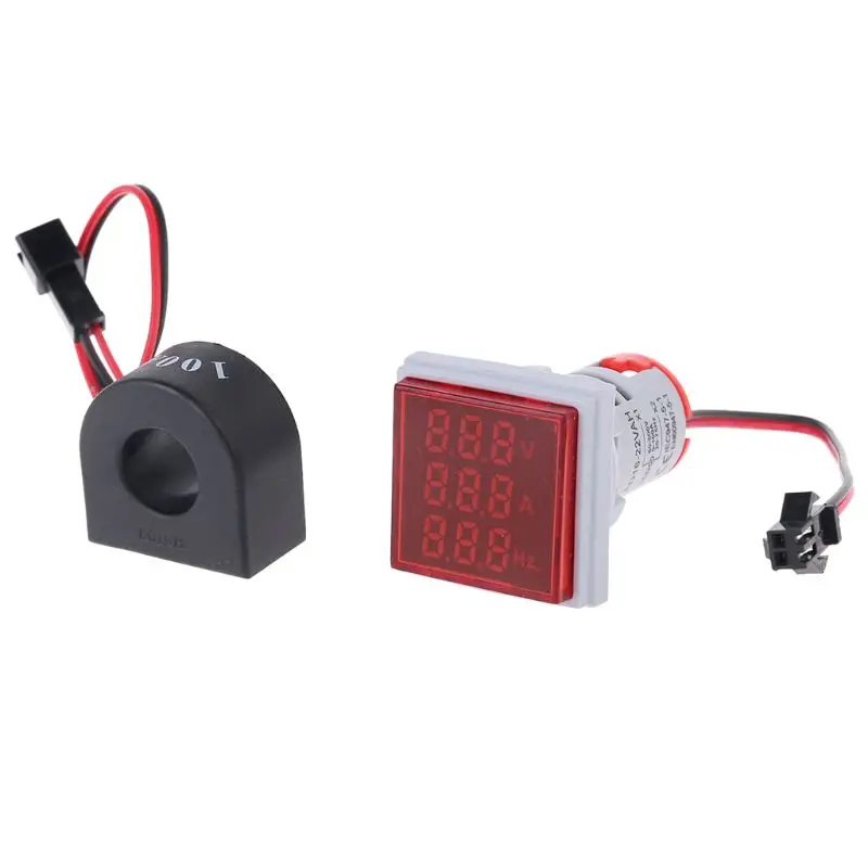3in1 AC Voltmeter Ammeter Hz Current Frequency Panel Meter Indicator Digital Voltage Amp Hz Led Lamp Square Signal Light with CT
3in1 AC Voltmeter Ammeter Hz Current Frequency Panel Meter Indicator Digital Voltage Amp Hz Led Lamp Square Signal Light with CT