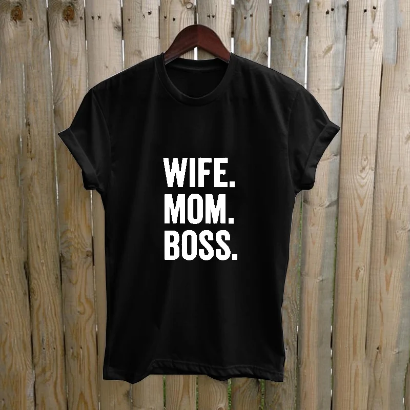 Summer Women WIFE MOM BOSS Print T Shirt Gift Fashion Mom Lady Mother Day LadiesFemale Womens Tee T-Shirt Top T-shirts
Summer Women WIFE MOM BOSS Print T Shirt Gift Fashion Mom Lady Mother Day LadiesFemale Womens Tee T-Shirt Top T-shirts