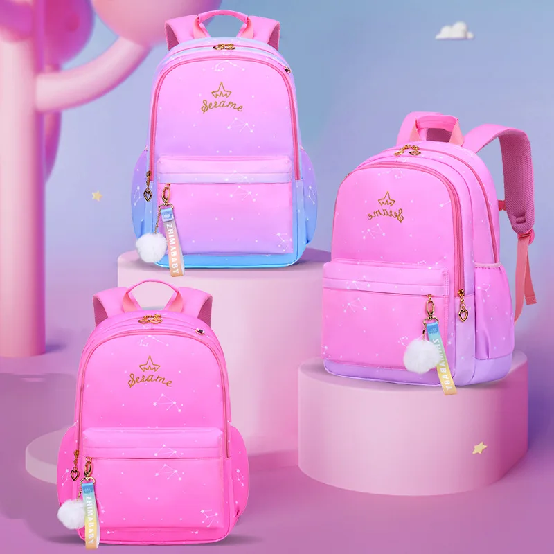 New Girl Backpack For School backpacks Girls nylon Orthopedic Bags Children Primary Schoolbags Grade 1-6 Kids mochila | Багаж и сумки