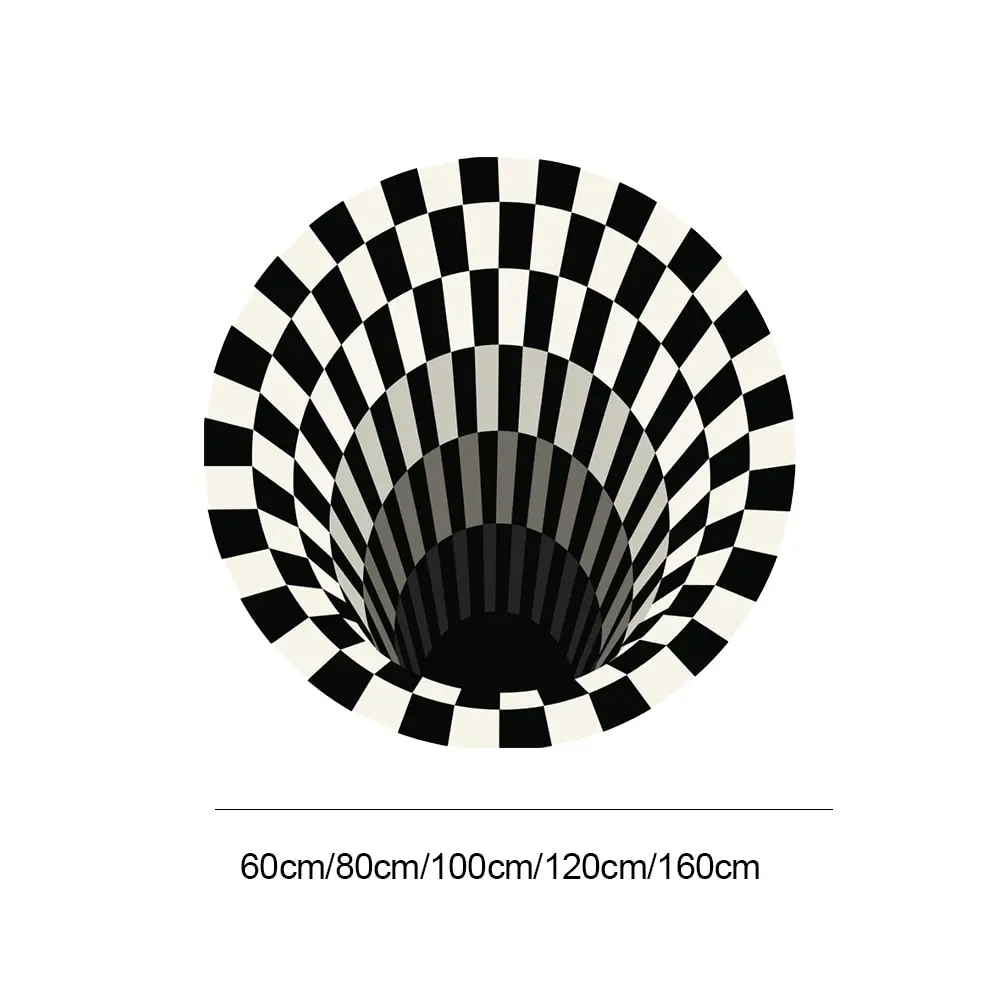 3D Vortex Illusion Carpet Modern Printing Black And White Floor Carpet Non-slip For Room Bedroom Art Mat Room Decoration
3D Vortex Illusion Carpet Modern Printing Black And White Floor Carpet Non-slip For Room Bedroom Art Mat Room Decoration