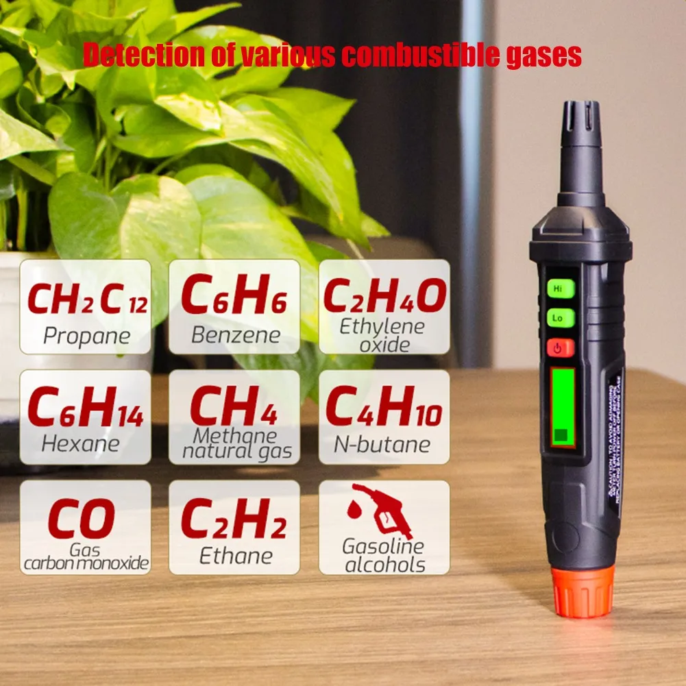 HT61 Household Gas Leak Detector Gas Analyzer Pen Type Mini Portable PPM Meter Combustible Flammable Natural Tester
HT61 Household Gas Leak Detector Gas Analyzer Pen Type Mini Portable PPM Meter Combustible Flammable Natural Tester