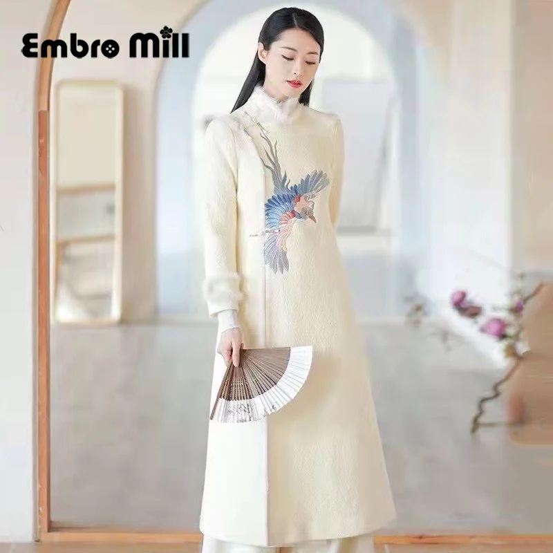 High-End Vintage Embroidery Wool Stitching Mink Fur Women's Clothing Designer Oriental Aesthetics Elegant Coat M-XL
High-End Vintage Embroidery Wool Stitching Mink Fur Women's Clothing Designer Oriental Aesthetics Elegant Coat M-XL