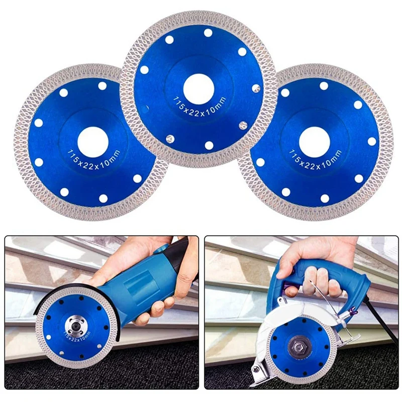 4.5 Inch Diamond Saw Blade Cutting Disc Wheel For Cutting Porcelain Tiles Works with Tile Saw and Angle Grinder 3 Pack
4.5 Inch Diamond Saw Blade Cutting Disc Wheel For Cutting Porcelain Tiles Works with Tile Saw and Angle Grinder 3 Pack
