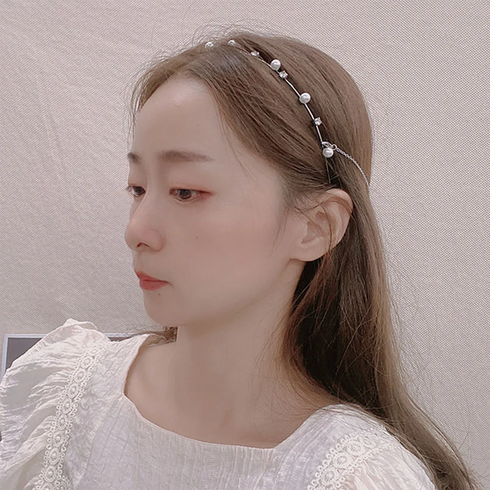 Female Pearl Pendant Hair Accessories Back Hanging Headband Pearl Hair Hoop
Female Pearl Pendant Hair Accessories Back Hanging Headband Pearl Hair Hoop