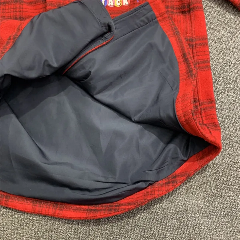 Red Plaid Travis Scott Cactus Jack FLANNEL JACKET Hoodies Men Women Woolen shirt jacket plaid Wool Jersey Coats Pullover
Red Plaid Travis Scott Cactus Jack FLANNEL JACKET Hoodies Men Women Woolen shirt jacket plaid Wool Jersey Coats Pullover