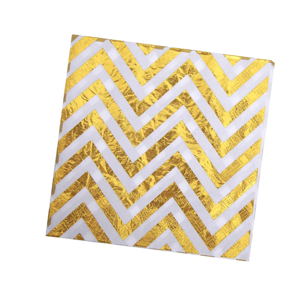 20Pcs/Pack Gold Chevrons Napkins Disposable Tableware Supplies Baby Shower Wedding Birthday Party Decorations Gold Paper Tissue
20Pcs/Pack Gold Chevrons Napkins Disposable Tableware Supplies Baby Shower Wedding Birthday Party Decorations Gold Paper Tissue