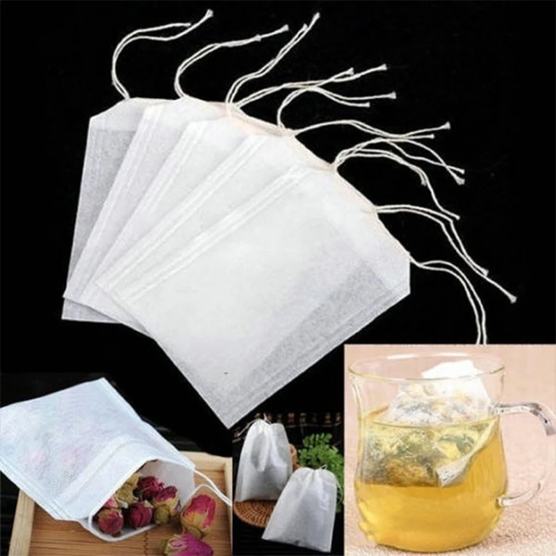 100Pcs Non-woven Fabric Tea Bags Disposable Tea Filter Bags for Spice Tea Infuser With String Heal Seal Spice Filters Teabags
100Pcs Non-woven Fabric Tea Bags Disposable Tea Filter Bags for Spice Tea Infuser With String Heal Seal Spice Filters Teabags
