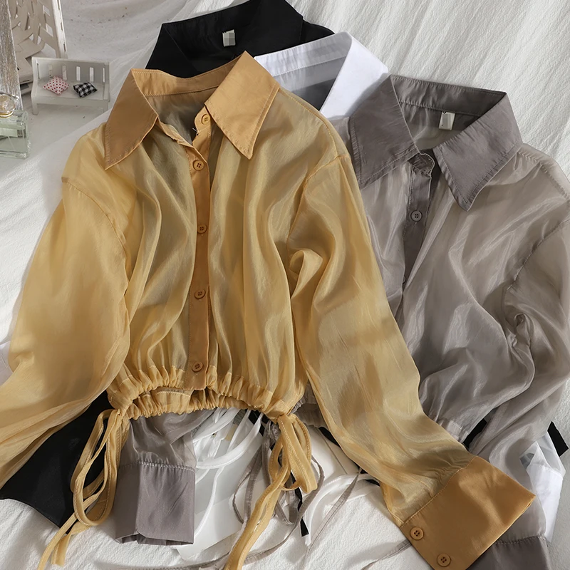 Summer Crop Cardigan Women Solid Drawstring High Waist Single Breasted Turn-dowm Collar Tops Woman Bandage Short Cardigan
Summer Crop Cardigan Women Solid Drawstring High Waist Single Breasted Turn-dowm Collar Tops Woman Bandage Short Cardigan