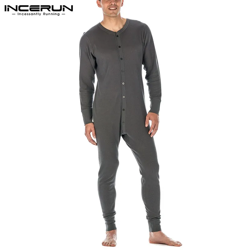 Cozy Buttons Nightgown Man Solid Sleep Onesies INCERUN Leisure Jumpsuits Sleepwear Men Long Sleeve V Neck Rompers Homewea 5XL 7
Cozy Buttons Nightgown Man Solid Sleep Onesies INCERUN Leisure Jumpsuits Sleepwear Men Long Sleeve V Neck Rompers Homewea 5XL 7