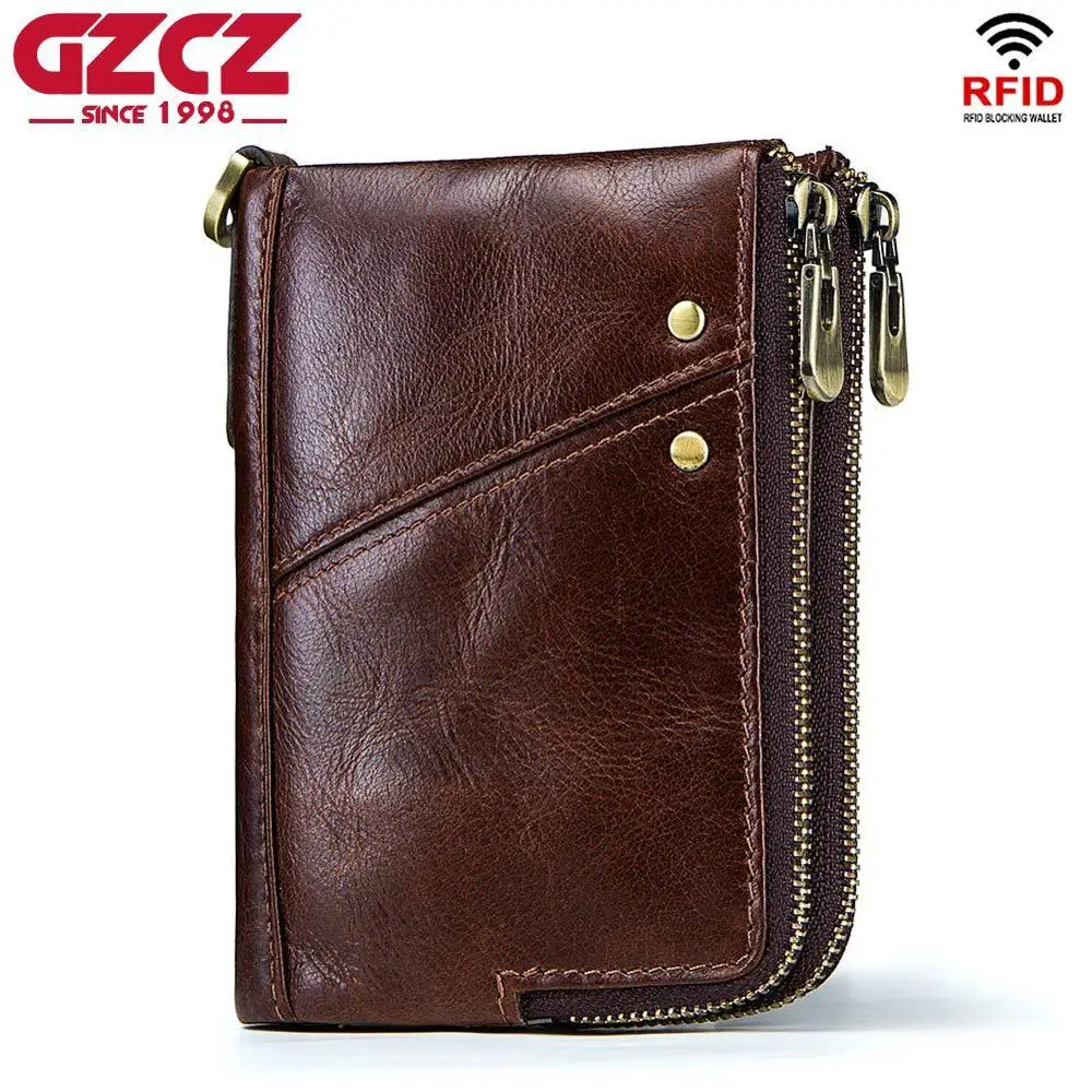 Anti-theft brush RFID leather men's wallet Multi-function double zipper vertical wallet Fashion casual coin purse free shipping
Anti-theft brush RFID leather men's wallet Multi-function double zipper vertical wallet Fashion casual coin purse free shipping