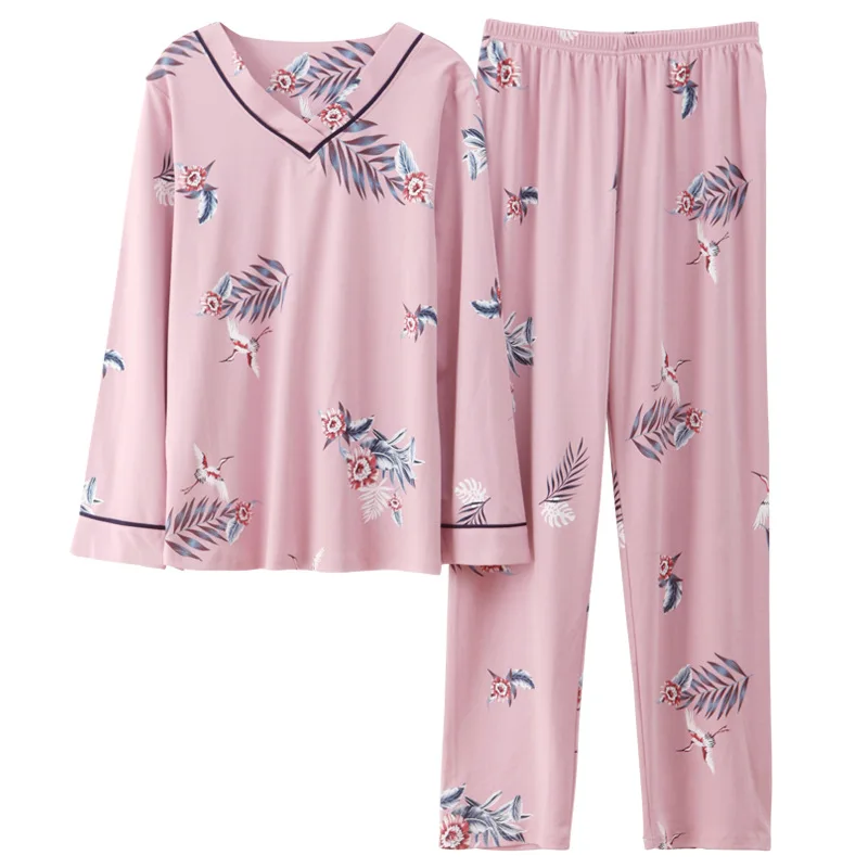 Spring Autumn Pajamas Cotton Mother Middle-Aged Long-Sleeved Elderly Home Service Women Lounge Pijama Sleepwear Plus Size M-3XL 
Spring Autumn Pajamas Cotton Mother Middle-Aged Long-Sleeved Elderly Home Service Women Lounge Pijama Sleepwear Plus Size M-3XL