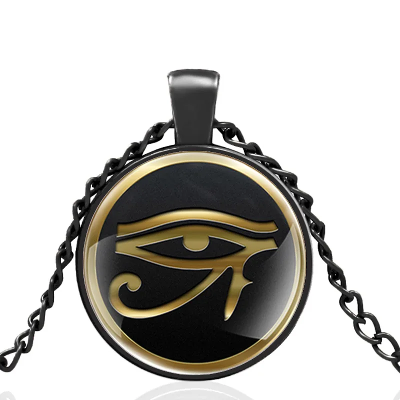 Vintage Eye of Horus Design Black Glass Dome Pendant Necklace Jewelry Men Women Accessories Gifts
Vintage Eye of Horus Design Black Glass Dome Pendant Necklace Jewelry Men Women Accessories Gifts