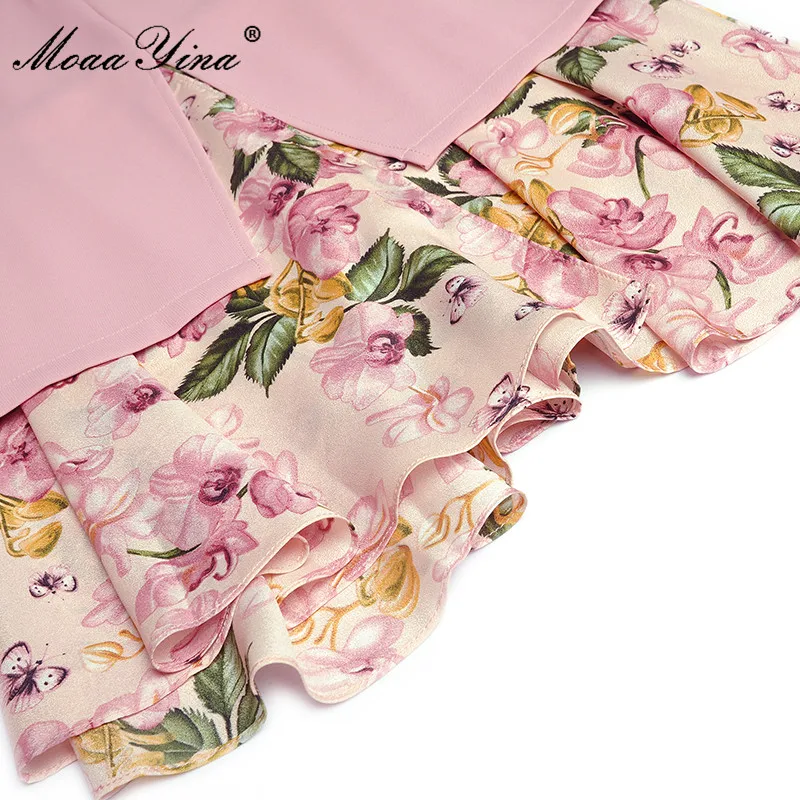 MoaaYina Fashion Runway Summer Slim Skirts Suit Women Short sleeve Printed TopsPinks Floral Slim Mermaid Skirts Two piece Set
MoaaYina Fashion Runway Summer Slim Skirts Suit Women Short sleeve Printed TopsPinks Floral Slim Mermaid Skirts Two piece Set