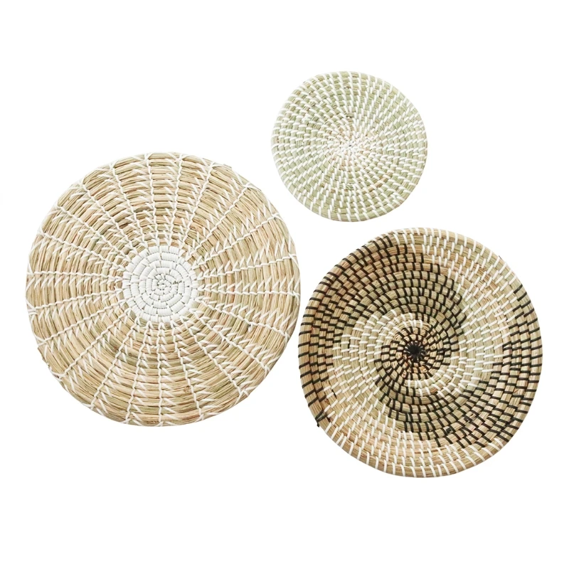3pcs Boho Woven Wall Basket Decor Handmade Natural Seagrass Round Hanging Decorative Trays for Living Room Bedroom
3pcs Boho Woven Wall Basket Decor Handmade Natural Seagrass Round Hanging Decorative Trays for Living Room Bedroom