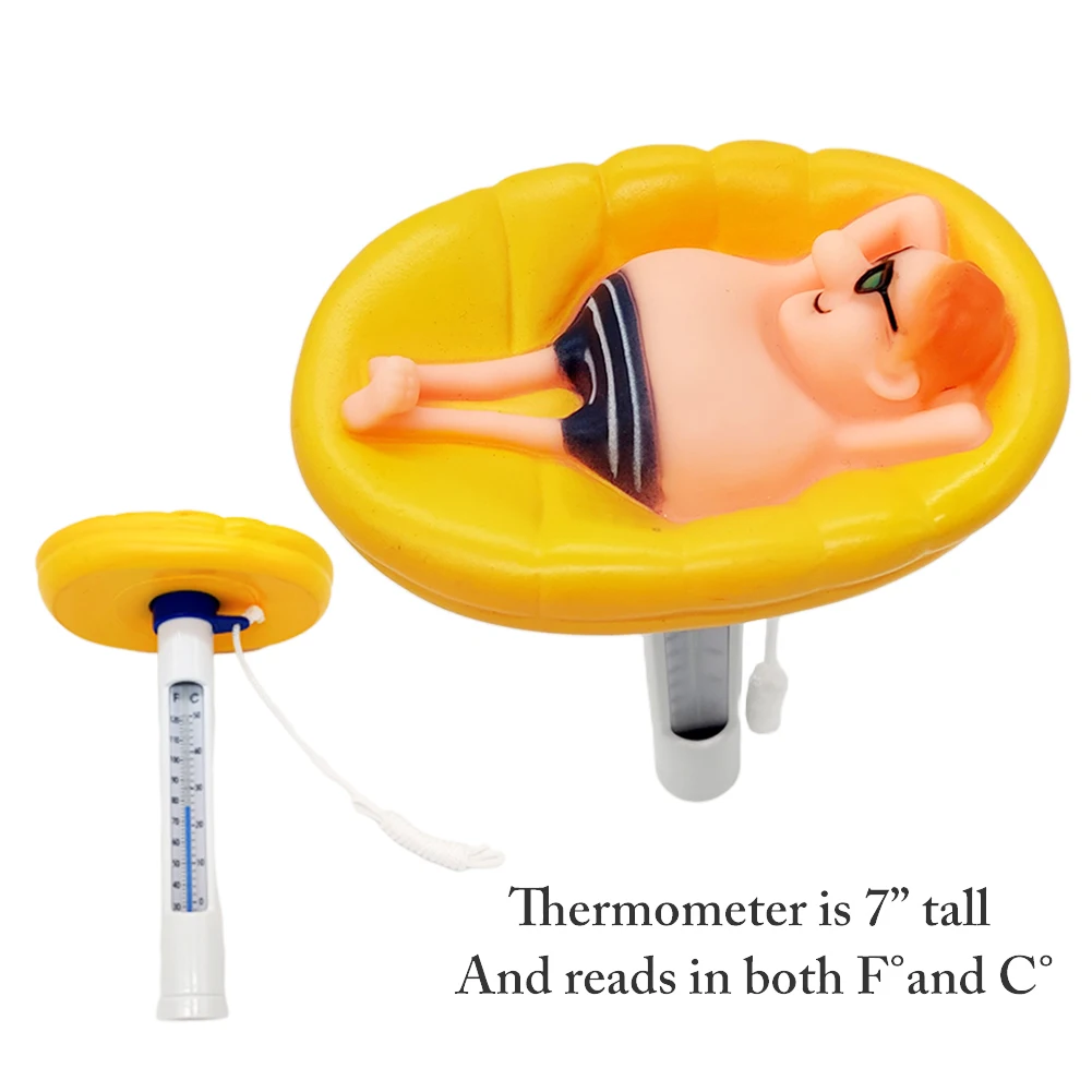 Floating Pool Thermometer Cartoon Water Thermometers With String Temperature Meter Tester Tool For Swimming Pools Hot Tub Spa 
Floating Pool Thermometer Cartoon Water Thermometers With String Temperature Meter Tester Tool For Swimming Pools Hot Tub Spa
