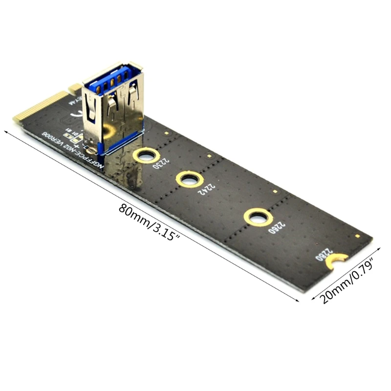 

Переходник M.2 на USB 3,0 PCI-E, карта расширения слота M2, адаптер для майнинга графической карты BTC/Eth NVME, удлинитель кабеля адаптера