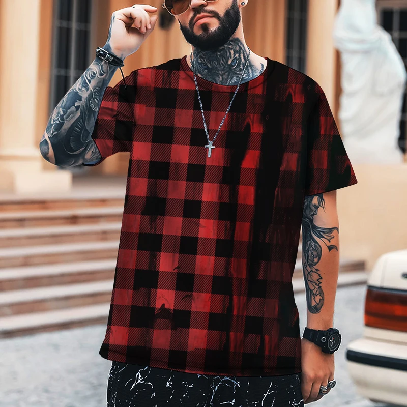 Cool Plaid Fashion Trend Men's T-shirt Summer Newest Sweatshirt Casual Street Harajuku Pullover Short Sleeve Men's Top
Cool Plaid Fashion Trend Men's T-shirt Summer Newest Sweatshirt Casual Street Harajuku Pullover Short Sleeve Men's Top