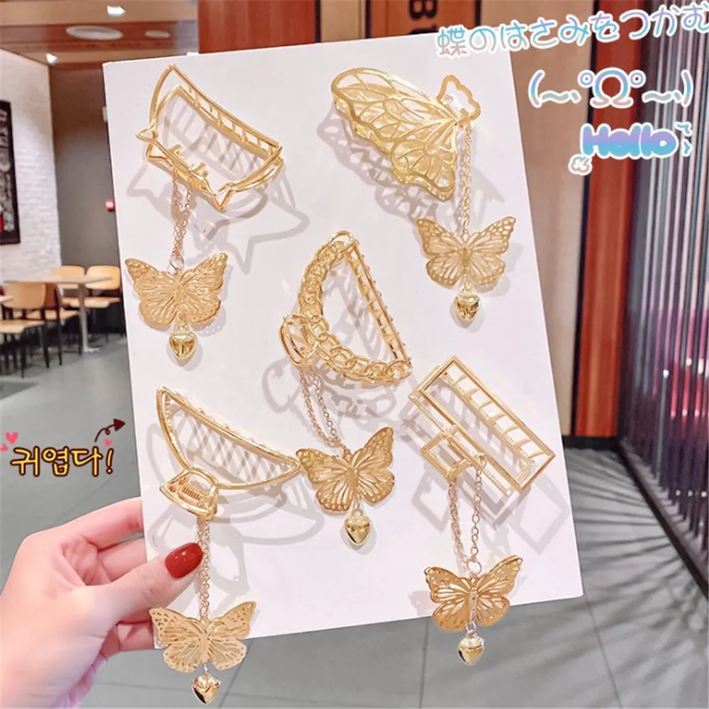 Elegant Butterfly Grab Shark Clip Metal Hair Claw Women Ponytail Holder Tassel Hairgrip Headdress Styling Hairpin Hair Accessori
Elegant Butterfly Grab Shark Clip Metal Hair Claw Women Ponytail Holder Tassel Hairgrip Headdress Styling Hairpin Hair Accessori
