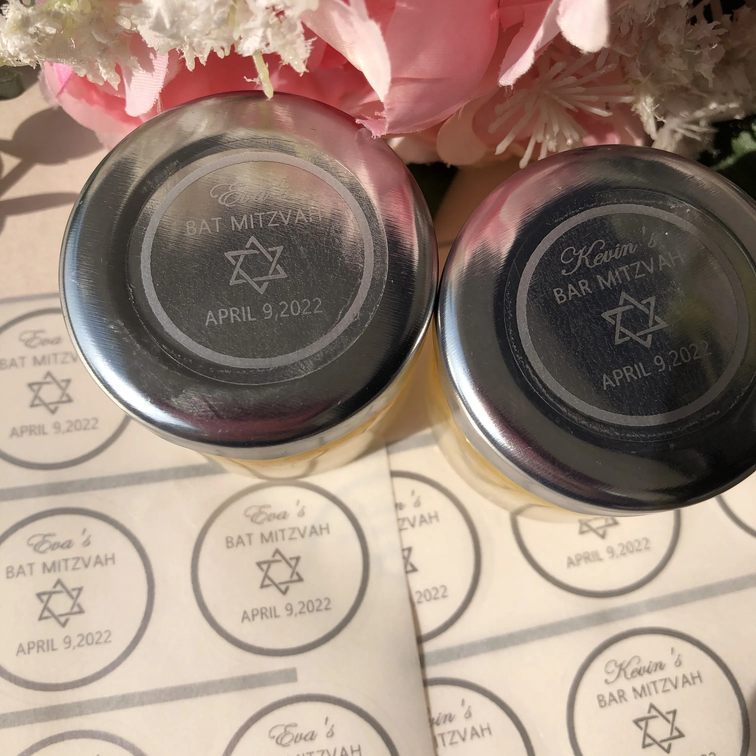 100 Silver Bar Mitzvah Stickers Personalized Party Favors Star of David Round Clear Stickers Candy Jar Lid Sticker tags
100 Silver Bar Mitzvah Stickers Personalized Party Favors Star of David Round Clear Stickers Candy Jar Lid Sticker tags