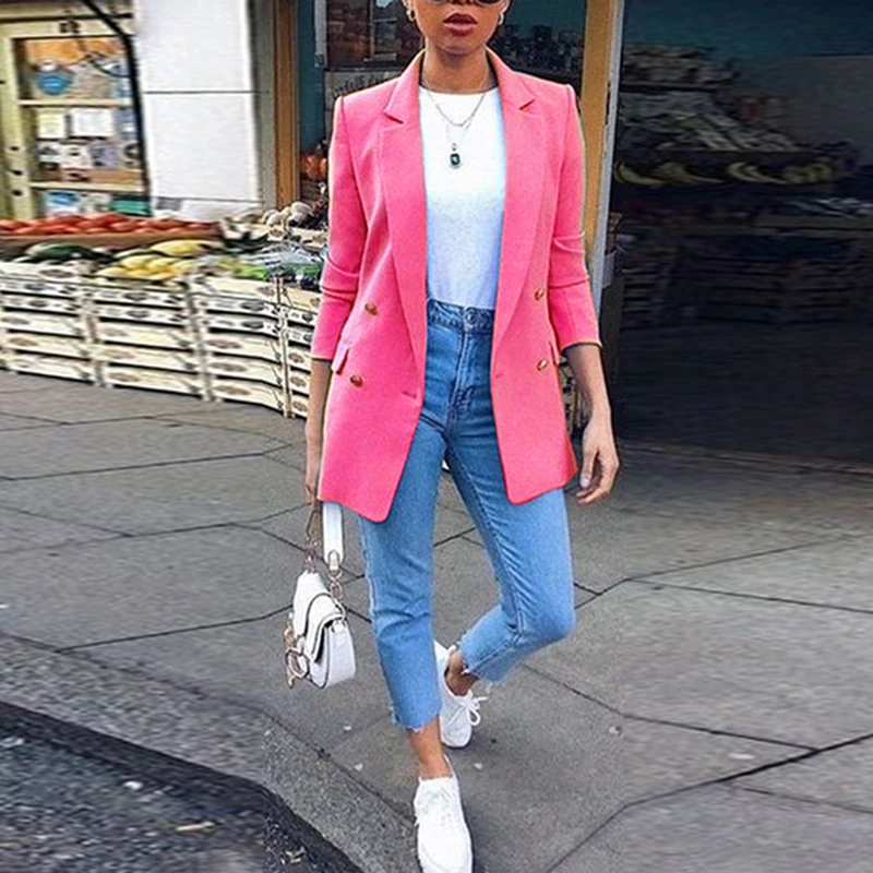 2019 Autumn Fashion Office Lady Solid Color Blazer Long Sleeve Suit Jacket Plus Size Business Suit Cardigan Jacket
2019 Autumn Fashion Office Lady Solid Color Blazer Long Sleeve Suit Jacket Plus Size Business Suit Cardigan Jacket