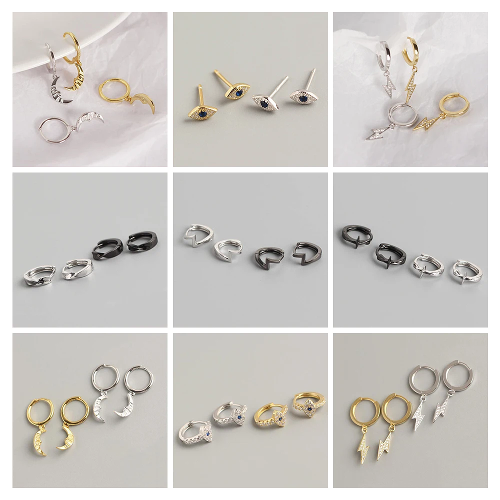 PONYKISS 100% 925 Sterling Silver Zircon Devil's Eye Delicate Hoop Earrings For Women Party Fashion Elengant Accessory Chic Gift
PONYKISS 100% 925 Sterling Silver Zircon Devil's Eye Delicate Hoop Earrings For Women Party Fashion Elengant Accessory Chic Gift