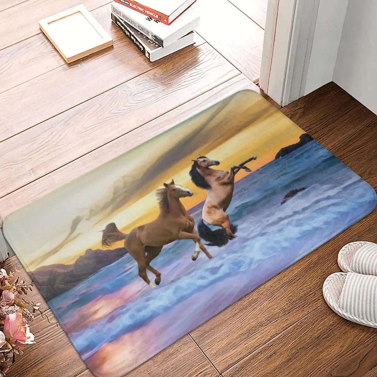 Напольный коврик с рисунком лошади, пляжа на закате, мягкий кухонный домашний ковер с принтом в виде животных, напольный коврик для ног
Напольный коврик с рисунком лошади, пляжа на закате, мягкий кухонный домашний ковер с принтом в виде животных, напольный коврик для ног