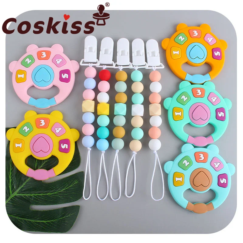 Coskiss Baby Plastic Clip Silicone Pacifier Chain Silicone Digital Hand Grip Toy Nipple Holder for Infant Feeding Product
Coskiss Baby Plastic Clip Silicone Pacifier Chain Silicone Digital Hand Grip Toy Nipple Holder for Infant Feeding Product
