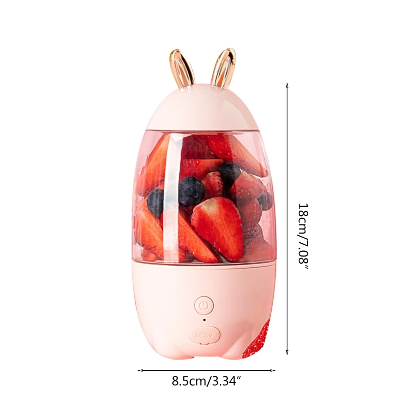 Portable Cute Rabbit Ears Electric Juicer Cup Household USB Charging Blender
Portable Cute Rabbit Ears Electric Juicer Cup Household USB Charging Blender