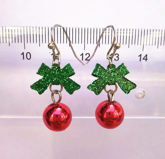 Hot Sale Christmas Glitter Bow Red Bead Earrings Sweet Beautiful Holiday Gift Fashion Earrings
Hot Sale Christmas Glitter Bow Red Bead Earrings Sweet Beautiful Holiday Gift Fashion Earrings
